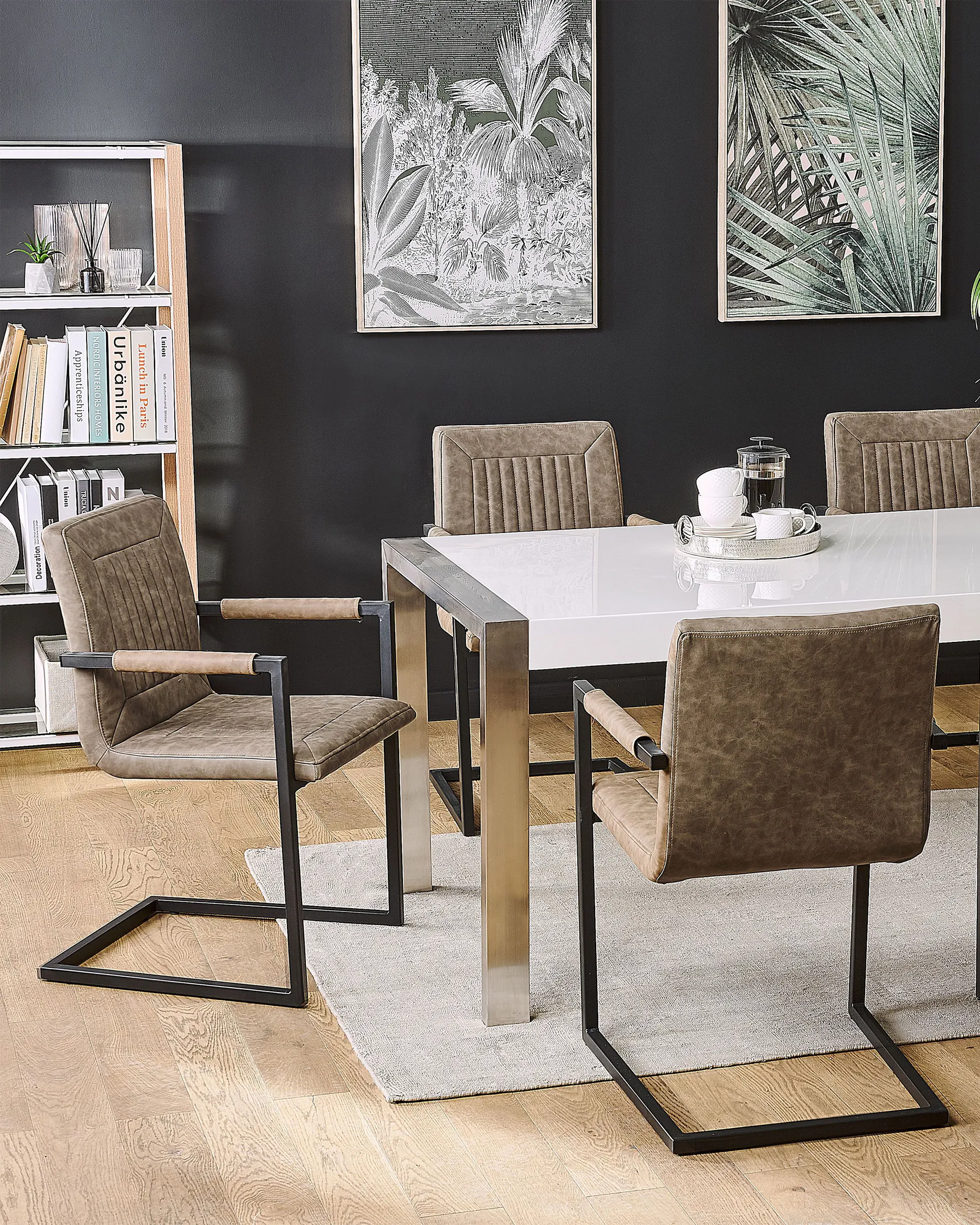 Set of 2 Conference Chairs BRANDOL Faux Leather Brown_790027