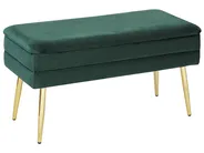 Upholstered Storage Bench DURHAM Velvet Dark Green_844057