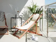 Set of 2 Folding Deck Chairs AVELLINO with Replacement Fabrics Acacia Wood Dark Brown_860238