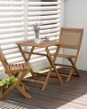 Set of 2 Garden Chairs PARAGGI Certified Acacia Wood Dark Brown