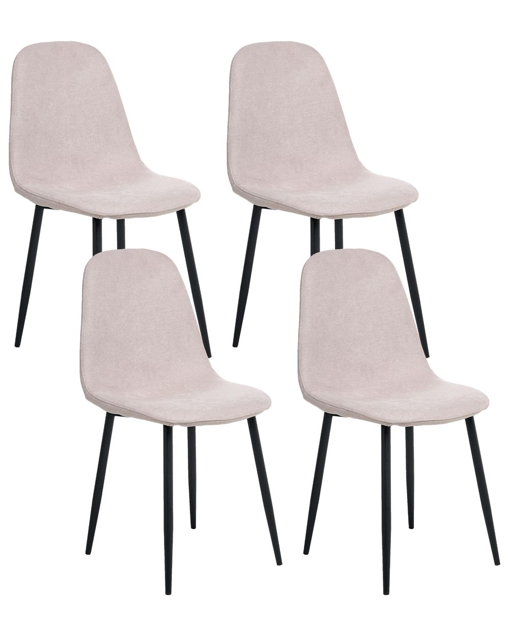 Set med 4 matstolar CRANDALL Beige