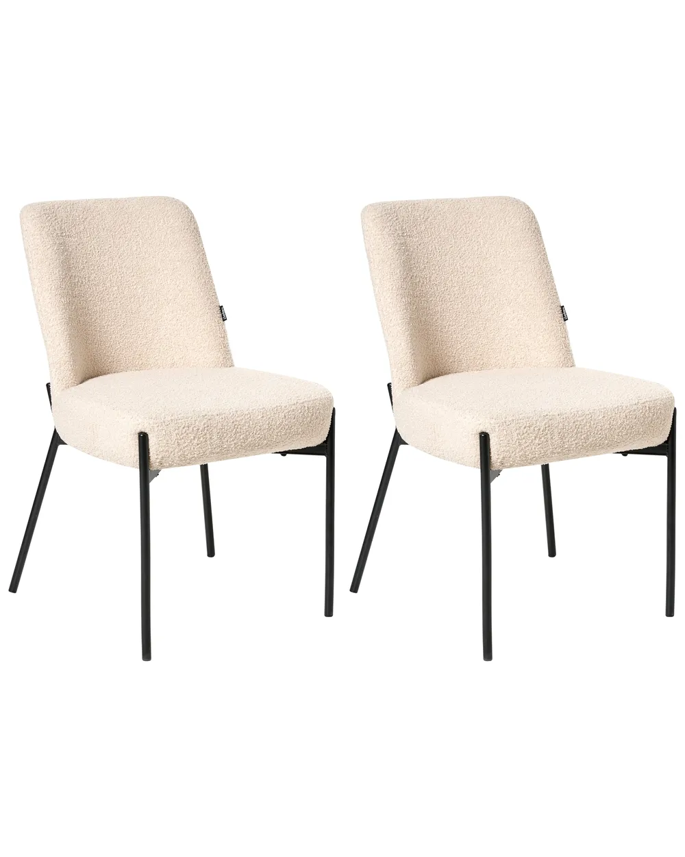 Set med 2 stolar MALIN Bouclé Ljusbeige_987071