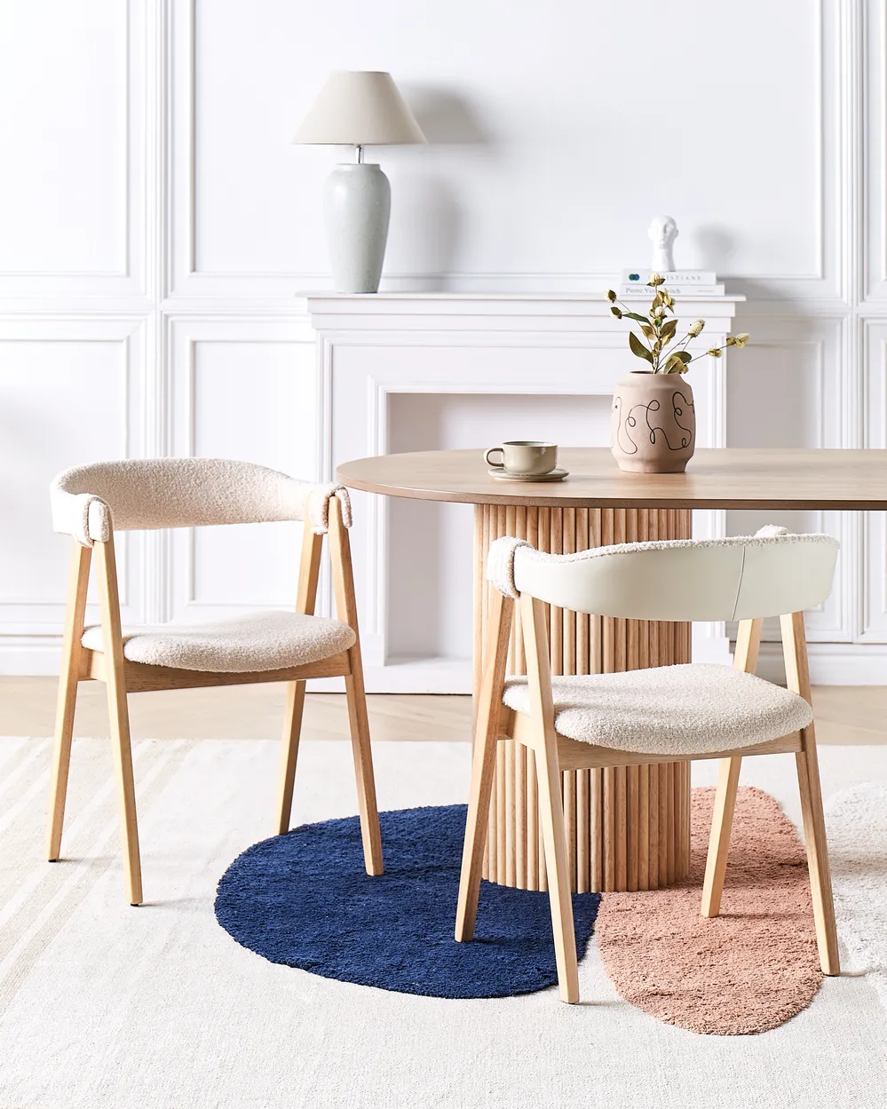 Set of 2 Dining Chairs DAY Boucle Light Brown/ Beige