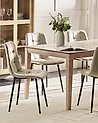 Ruokatuolisetti 4 kpl POWELL Sametti Beige