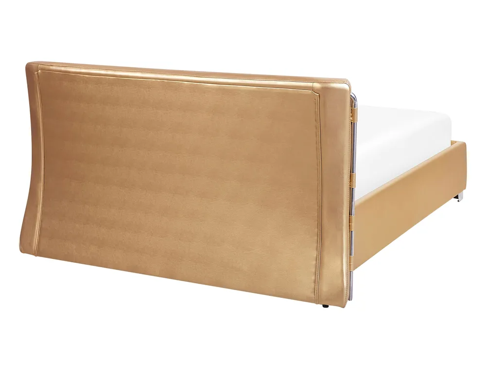 Waterbed Leather PARIS 180 x 200 cm (EU Super King) Gold_8888