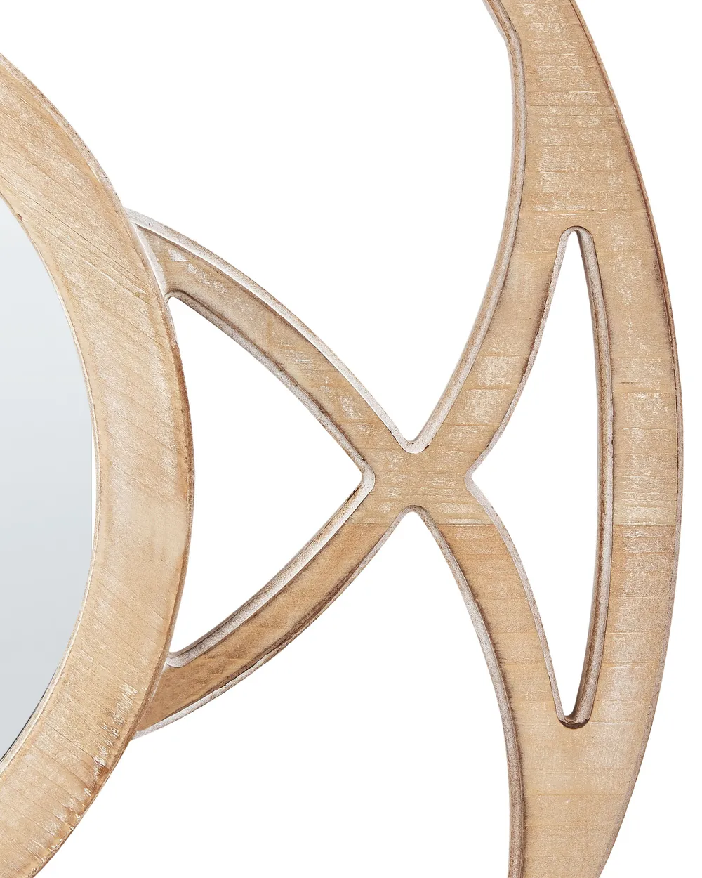Wall Mirror IZTAPALAPA 60 cm 60 cm Light Fir Wood_848425