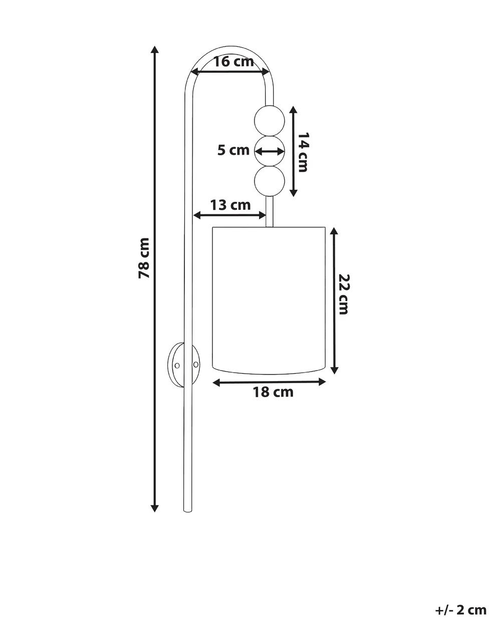 Wall Lamp LOKY Metal Brass/Beige_1024682
