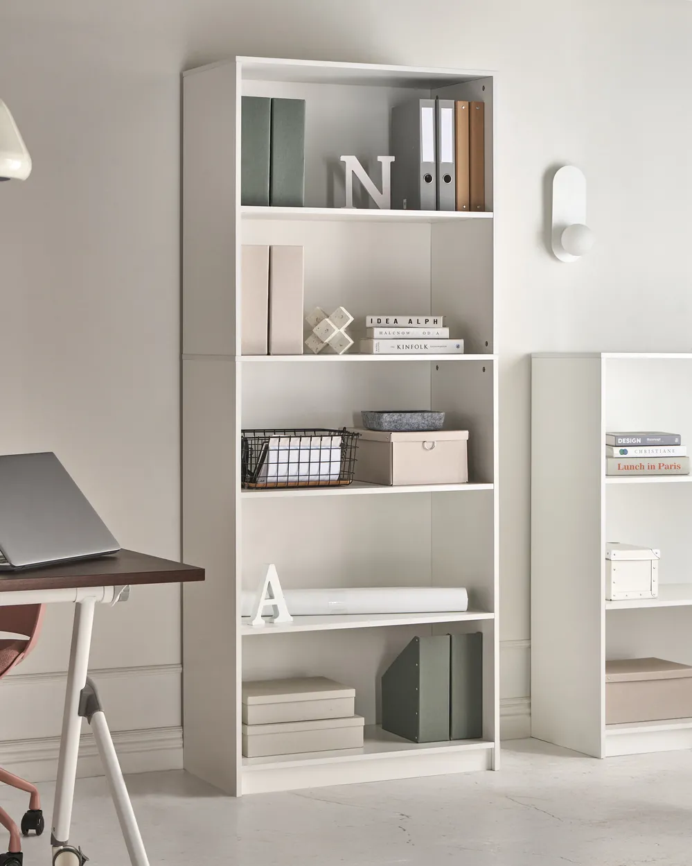 5 Tier Bookcase ZEHNA 197 cm White