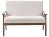 Sofa 2 Seater ESRUM Fabric Dark Brown/ Beige