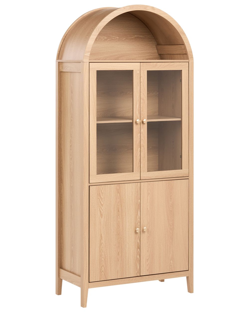 Glass Display Cabinet MONTREAL 78 cm Light Brown