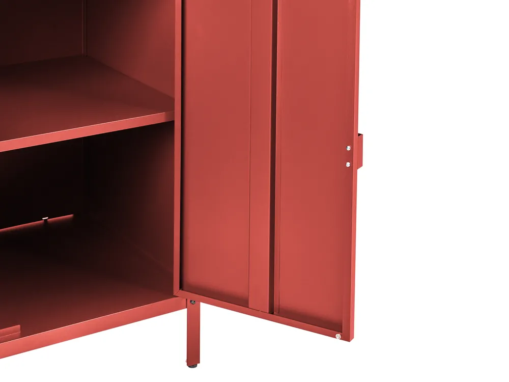 Outdoor Kitchen Cabinet with Sink VILAMA Red Metal_1052153