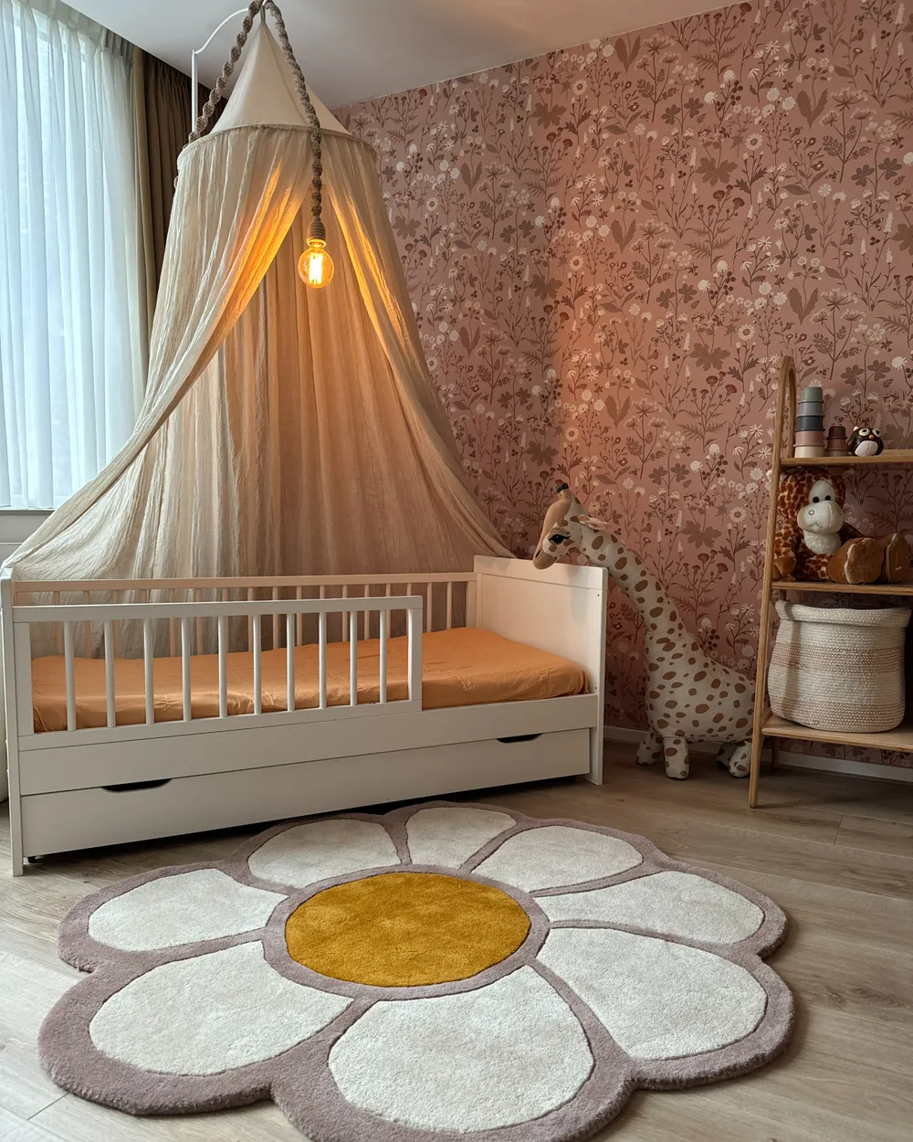 Fitted Sheet JANBU 90 x 200 cm Cotton Beige_991698