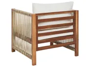 Garden Lounge Set with Table 4 Seater ANTRIA Acacia Wood Beige_926382