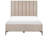 Bedroom Set SEZANNE Velvet Taupe 140 x 200 cm (EU Double)_892601