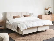 Adjustable Bed Fabric DUKE 160 x 200 cm (EU King Size) Light Beige_973420