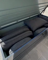 Förvaringslåda CEBROSA 165 cm 70 cm Metall Grå_981331