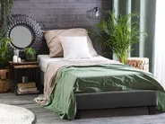 Bed without Headboard Fabric ROANNE 90 x 200 cm (EU Single) Grey_873056