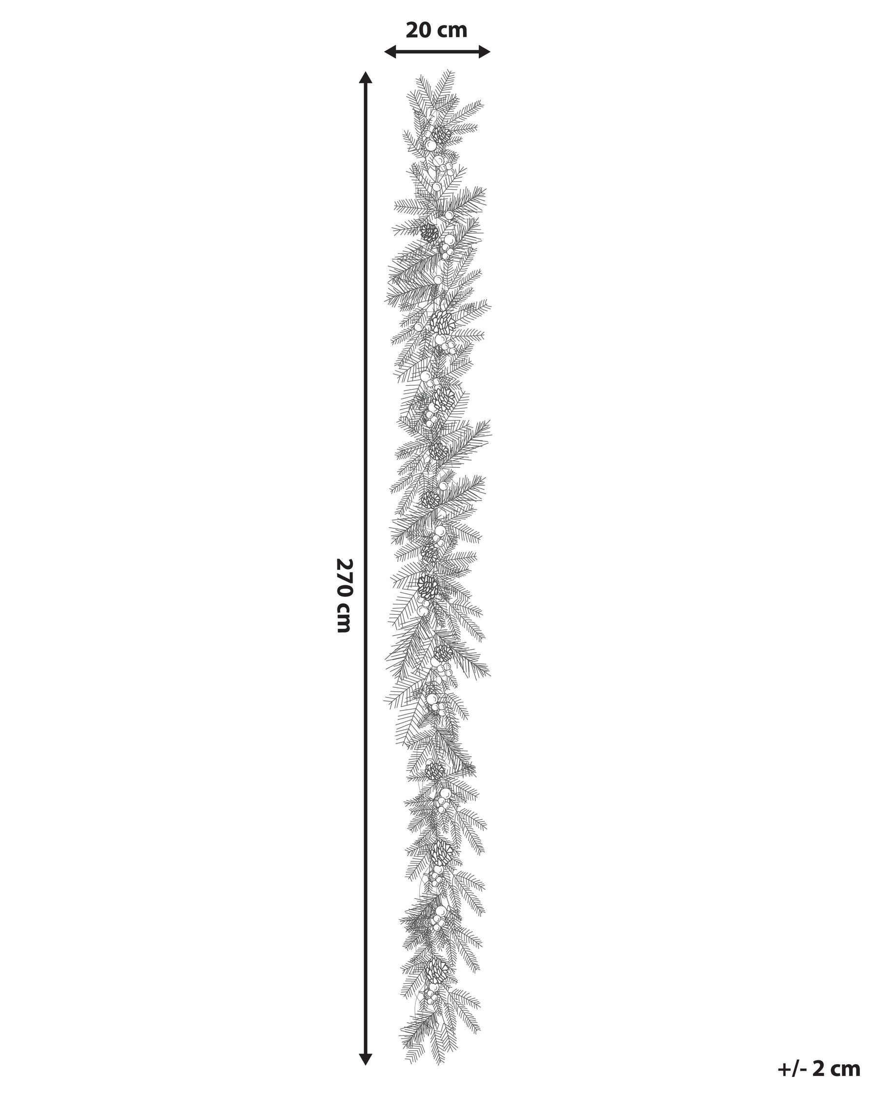 Christmas Garland LED PAIMIO 270 cm Green_813366