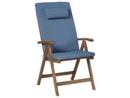 Garden Dining Set 6 Seater AMANTEA PREMIUM Acacia Wood Blue_1070860
