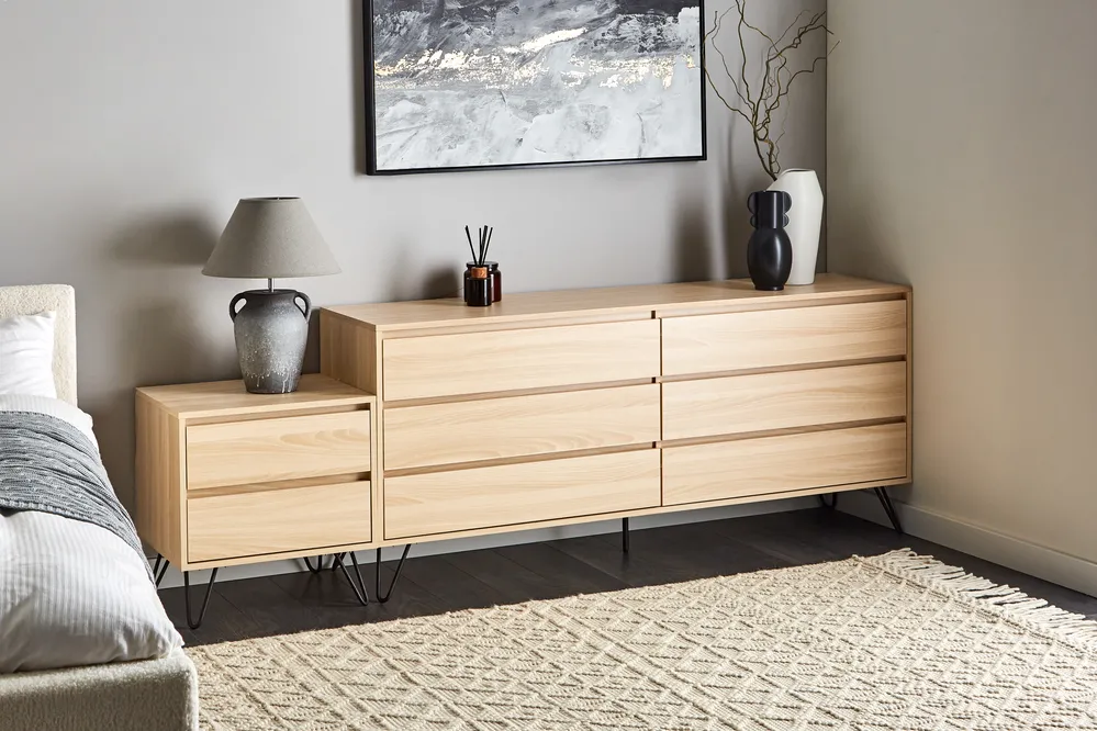 6 Drawer Chest CARDIGAN Light Brown