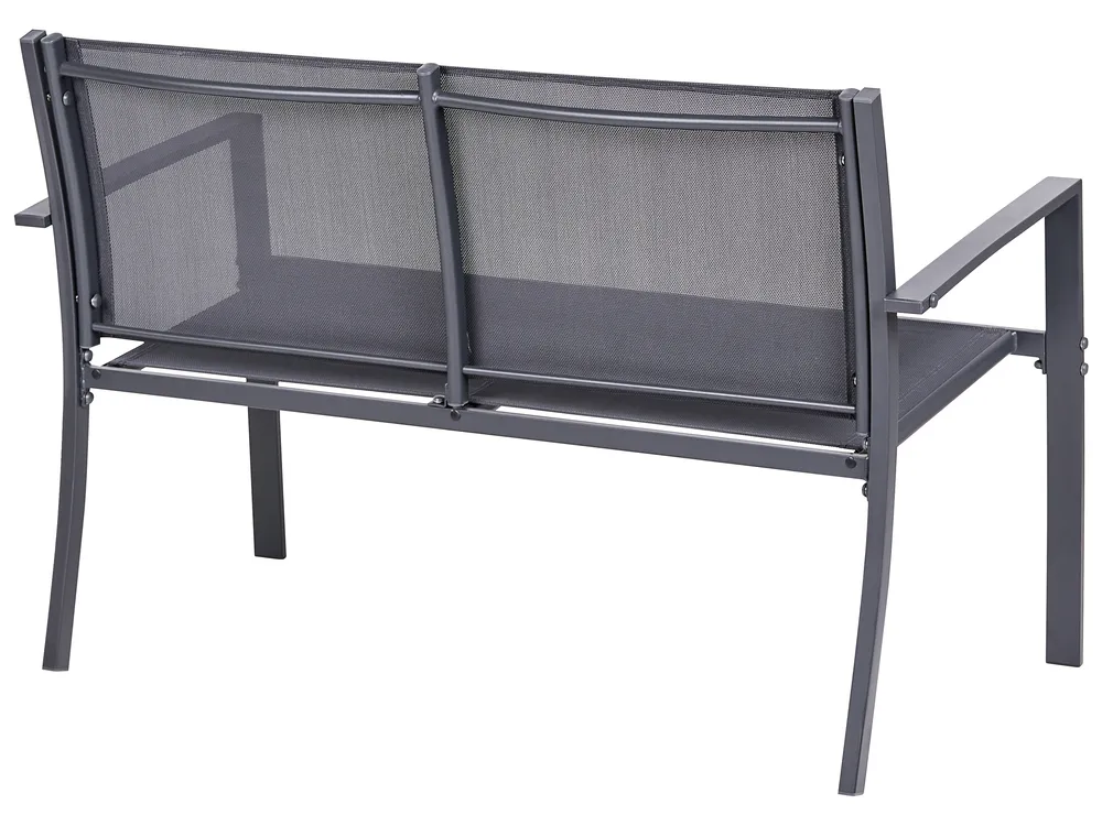Garden Lounge Set with Table 4 Seater TAVOLETO Metal Dark Grey_1044889
