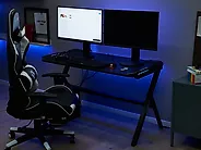Gamingbord DANVERS 120 cm x 60 cm RGB LED Svart_1178128