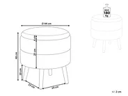 Storage Stool OKATON Boucle White_937605