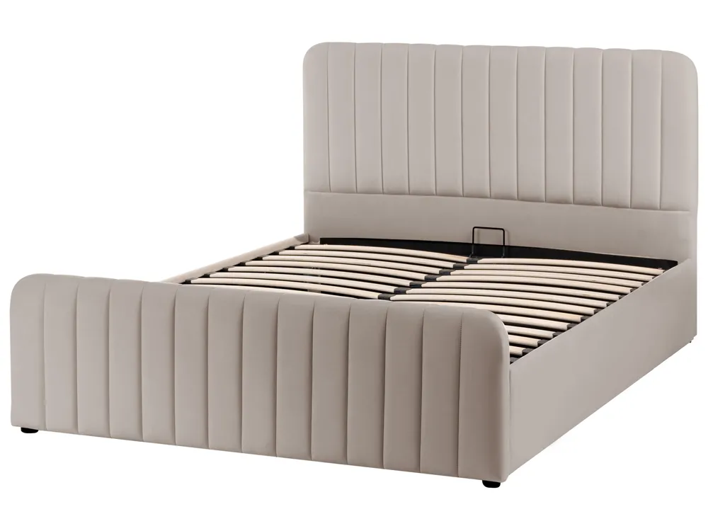 Ottoman Bed LUNAN Taupe 140 x 200 cm (EU Double)_1051515