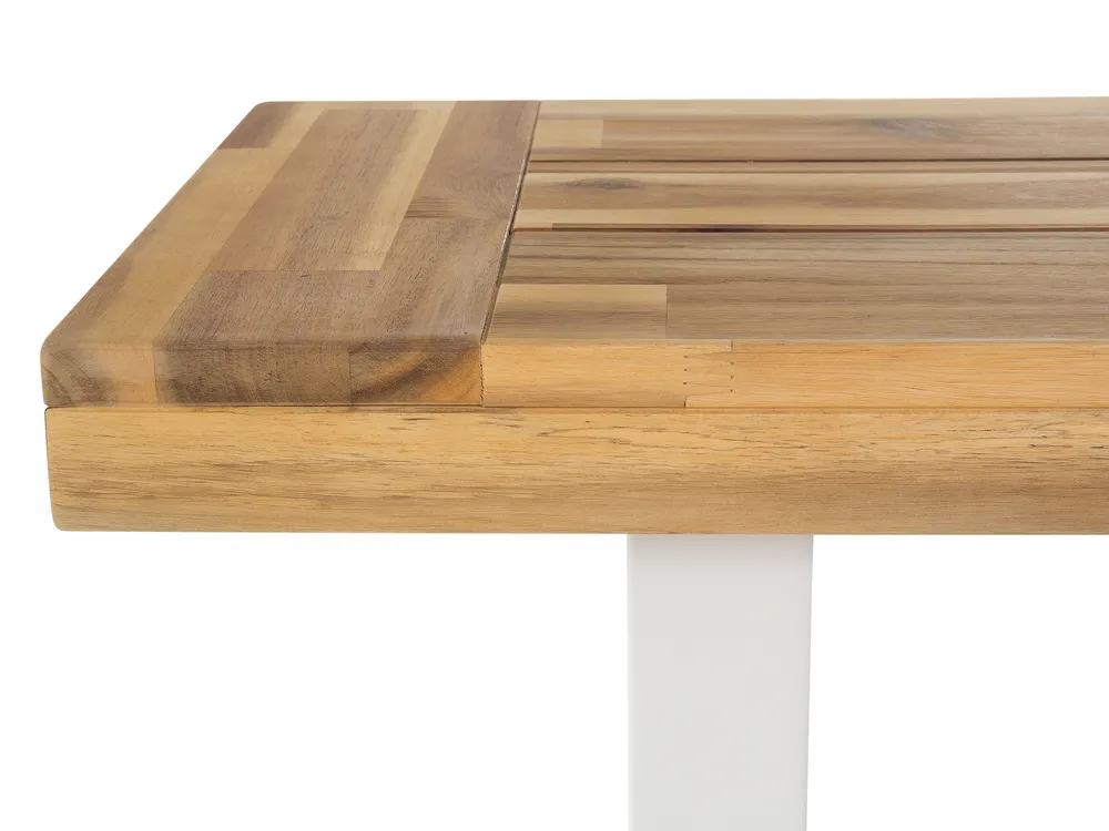 Garden Bench SCANIA 140 cm Acacia Wood White_705207