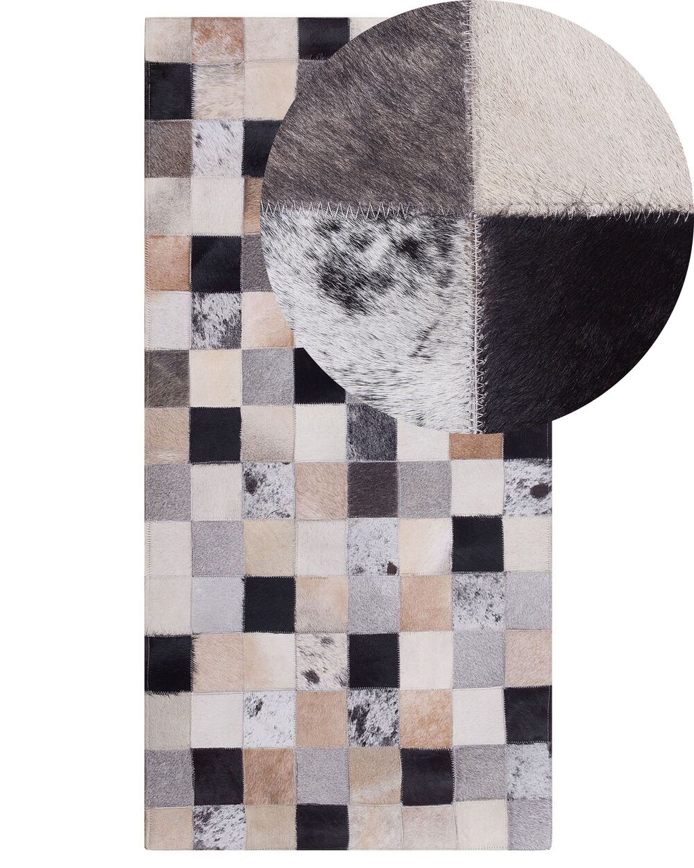 Teppe RIZE Flerfarget 80 x 150 cm Ekte skinn