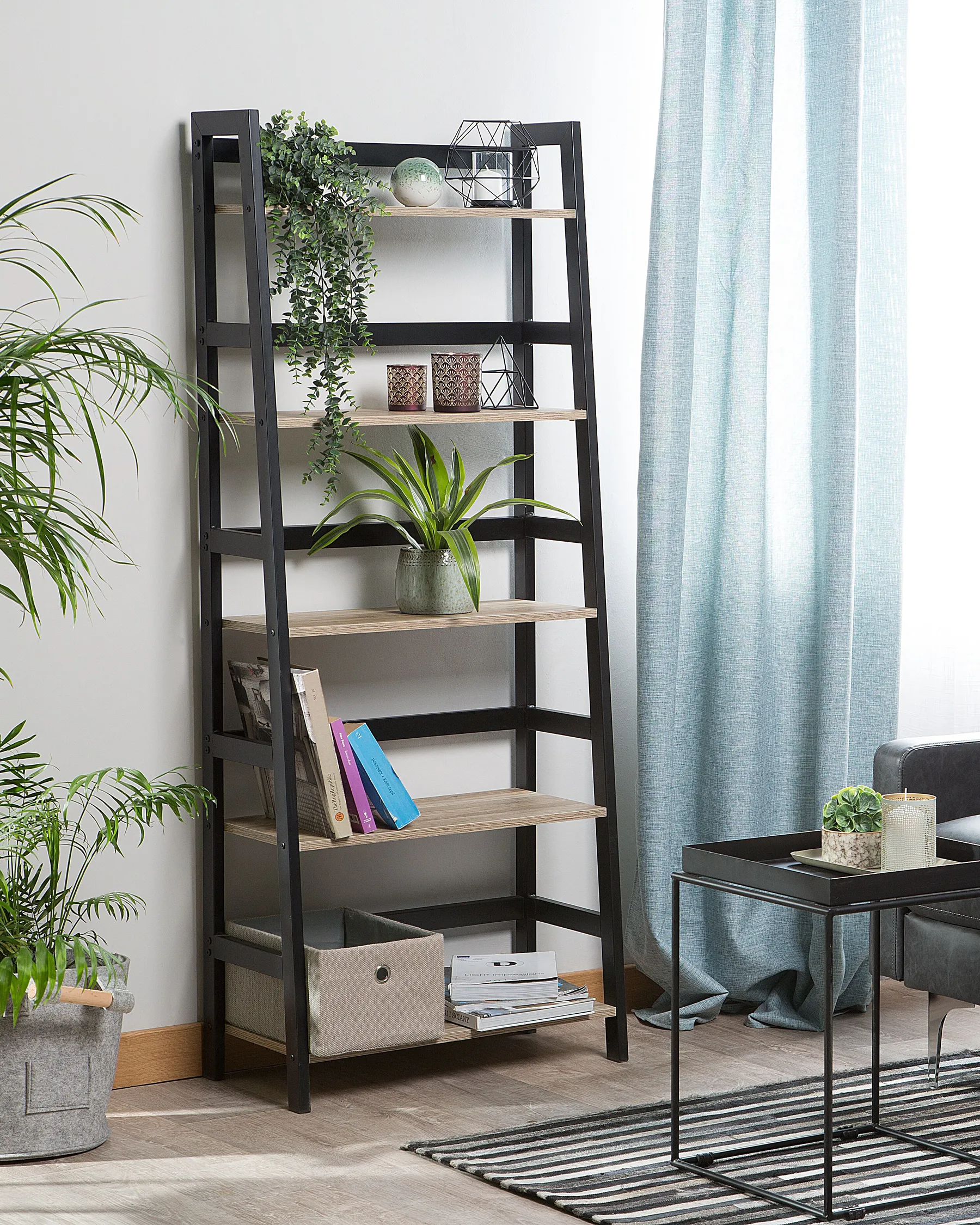Hyllykkö 5 tasoa CROYDON 163 cm Musta_732861