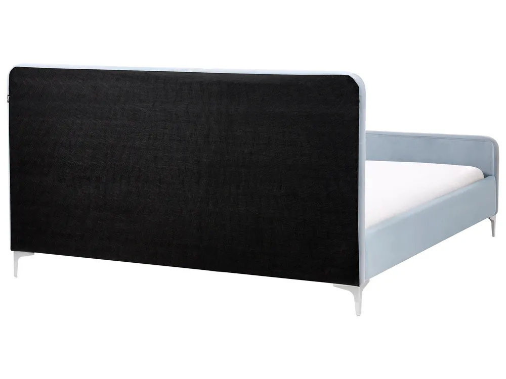 Bed Velvet LUNAN 160 x 200 cm (EU King Size) Light Blue_993684