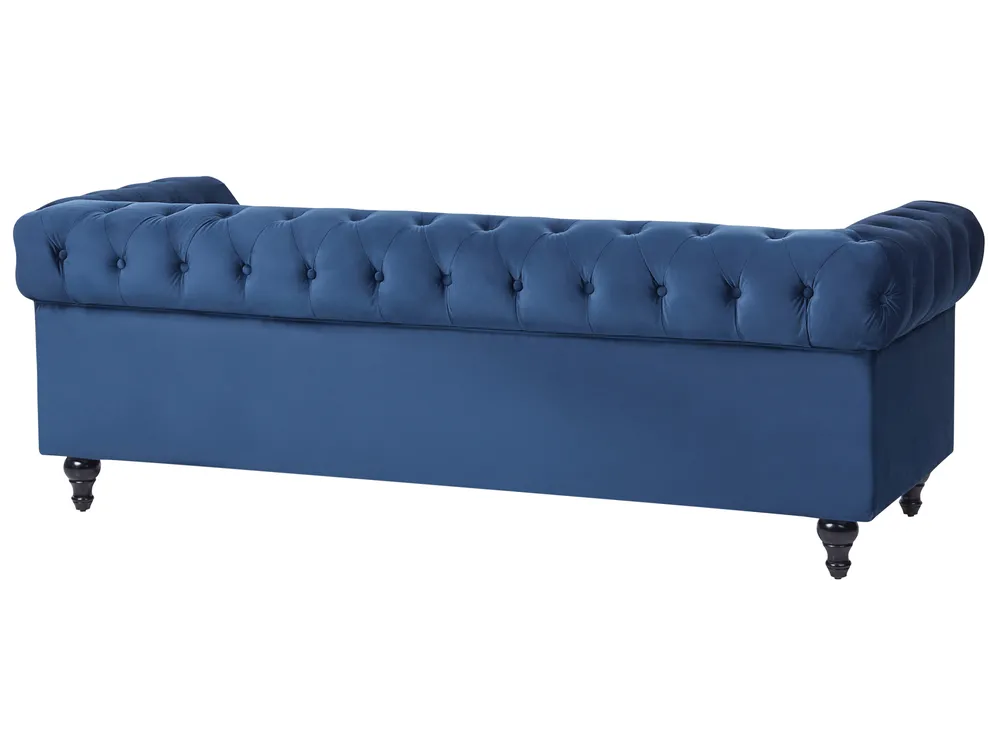 Soffgrupp 4-sits CHESTERFIELD Sammet Marinblå_1039413
