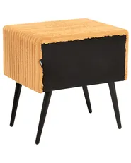1 Drawer Bedside Table FLAYAT Corduroy Orange_968006