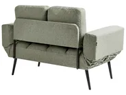 Sofa Bed 2 Seater BREKKE Fabric Light Green_1068051