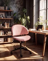 Office Chair KIANA Corduroy Pink_1150934