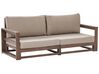 Garden Sofa 2 Seater TIMOR Modular Certified Acacia Wood Dark Brown