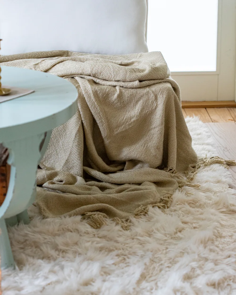 Pläd CHAOHANI 200 x 220 cm Beige_978669