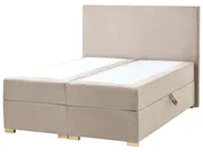 Divan Bed with Storage MAJOR Fabric Taupe 120 x 200 cm (EU Small Double)_1028107