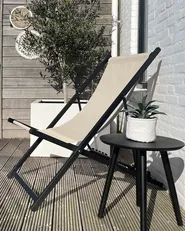 Aurinkotuoli taitettava LOCRI II Metalli Beige_973164