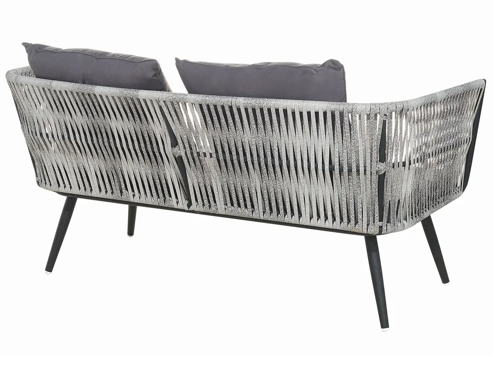 Garden Lounge Set with Table 4 Seater RAGUSA PE Rattan Grey_718425