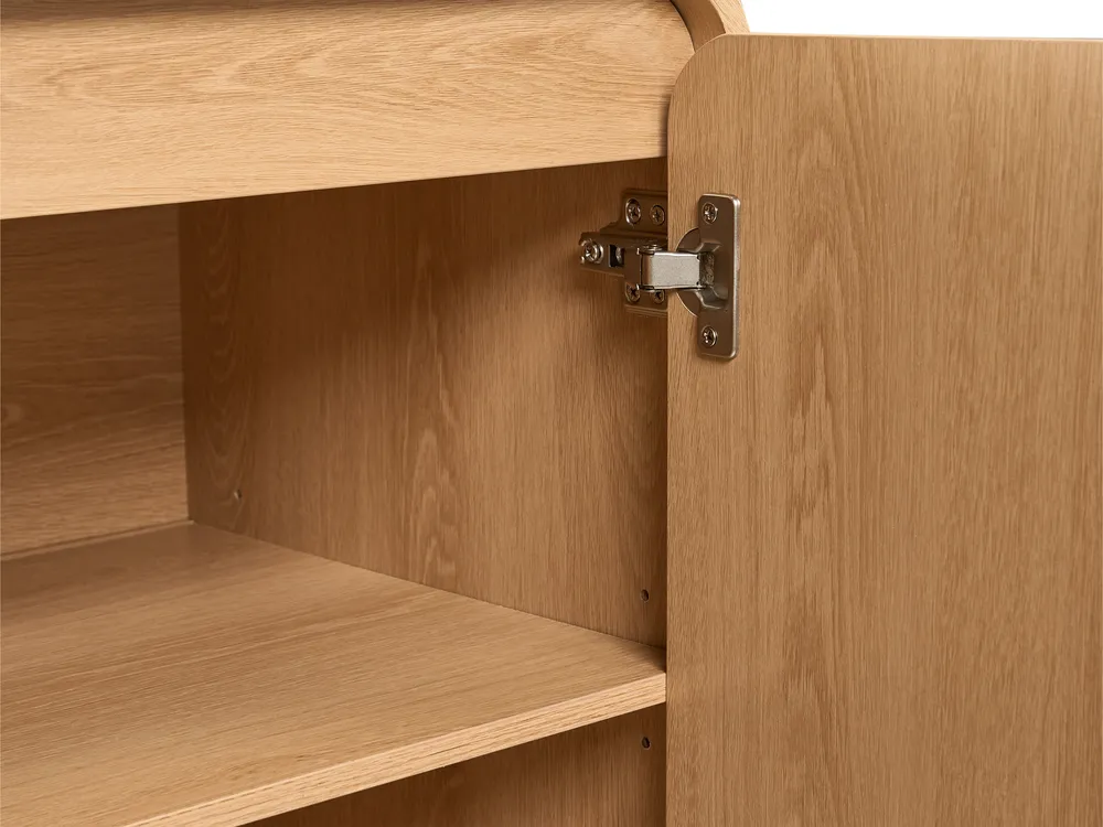 4 Door Sideboard DELORAINE Light Brown_1078150