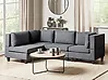 Modular Corner Sofa 4 Seater UNSTAD Fabric Dark Grey Right Hand