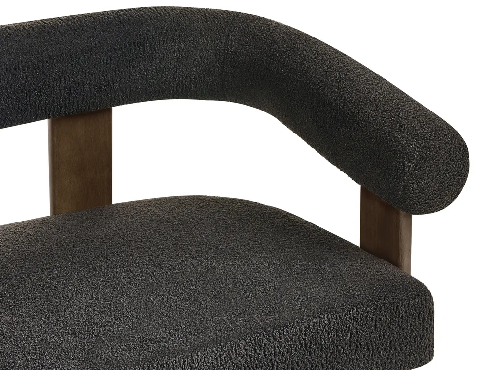 Soffa 2-sits ILBRO Bouclé Svart/ Mörkbrun_984890