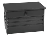 Förvaringslåda CEBROSA 100 cm 62 cm Metall Grafitgrå_1188366