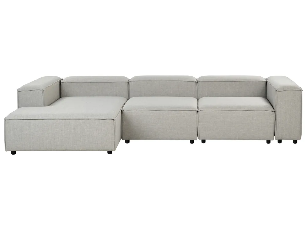 Modular Corner Sofa 4 Seater ARDAL Fabric Light Grey Right Hand