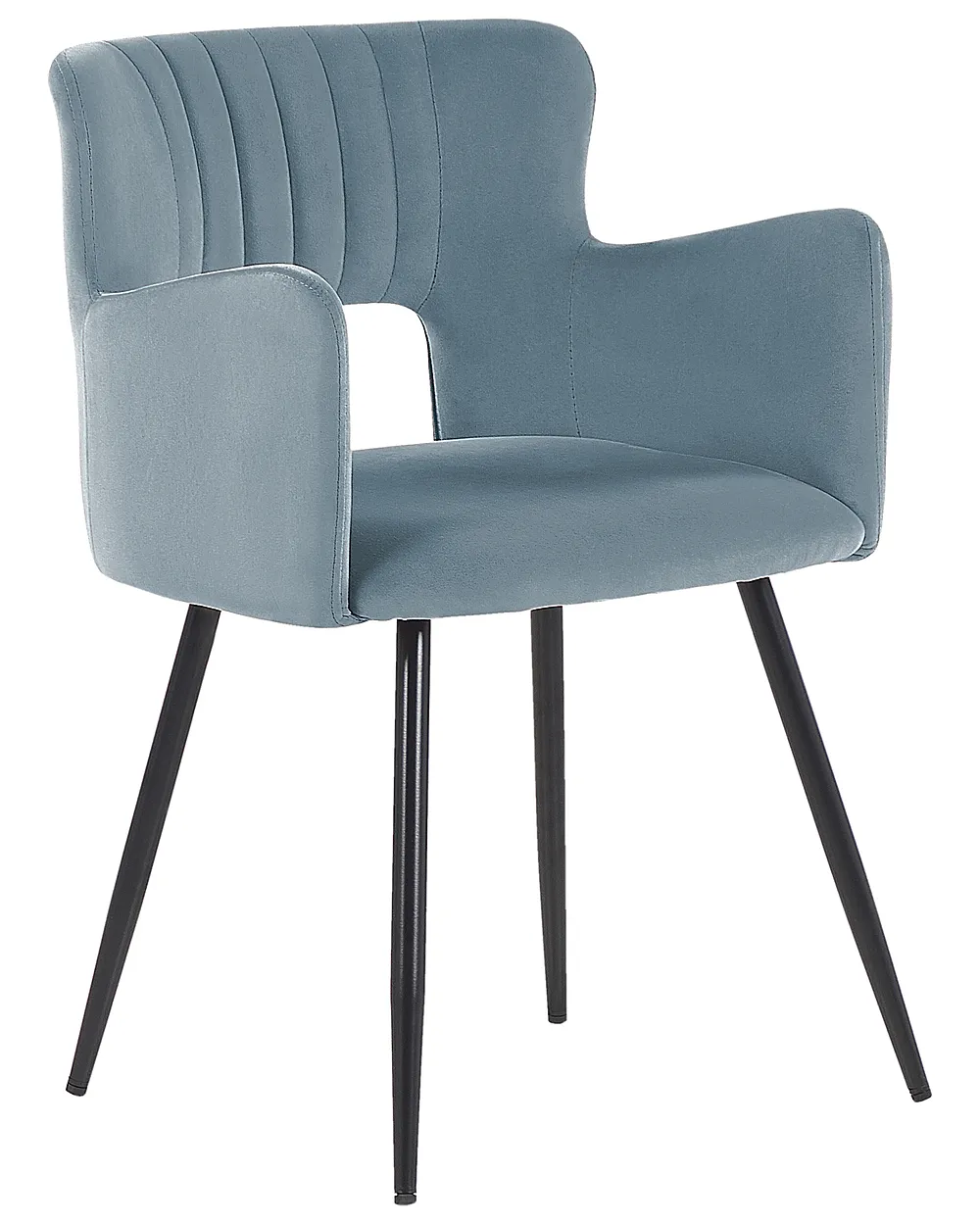 Set of 2 Dining Chairs SANILAC Velvet Light Blue_847117