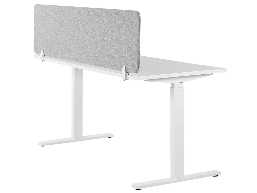 Skillevegg for skrivebord WALLY 120 x 40 cm Lysegrå_1068068