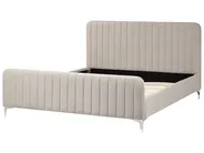 Bed Velvet LUNAN 160 x 200 cm (EU King Size) Taupe_803476