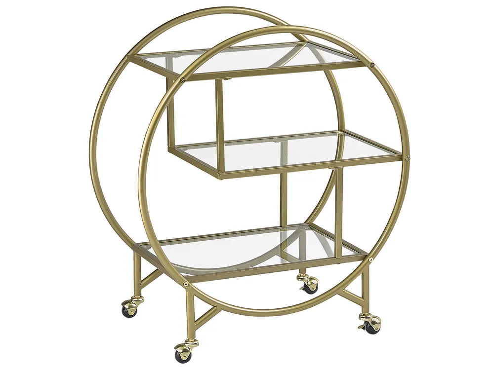 Kitchen Trolley COLTON Metal Gold
